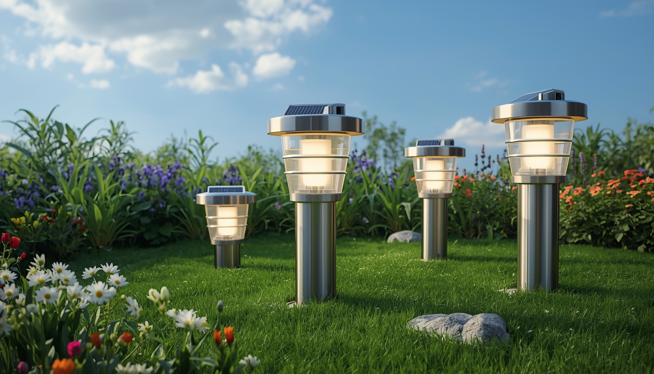 Napelemes kerti lámpa készlet